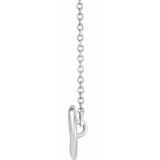 14K White Feather 16-18 Necklace photo 2