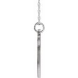 14K White Script Initial W 16-18 Necklace photo 2