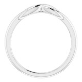 14K White Infinity-Style Ring photo 2
