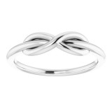 14K White Infinity-Style Ring photo 3