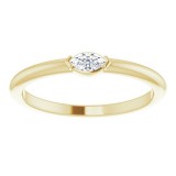 14K Yellow 1/8 CTW Diamond Solitaire Ring photo 3