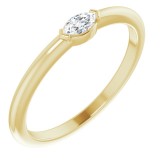 14K Yellow 1/8 CTW Diamond Solitaire Ring photo