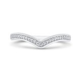Shah Luxury 14K White Gold Diamond Contour Band photo