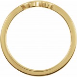 14K Yellow Petite Om Ring photo 2