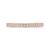Shah Luxury 14K Rose Gold Round Diamond Wedding Band photo