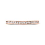 Shah Luxury 14K Rose Gold Round Diamond Wedding Band photo