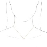 14K Yellow 1/10 CTW Diamond Bar 16-18 Necklace photo 3