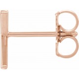 14K Rose Single Initial K Earring photo 2