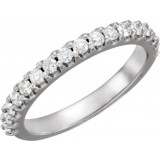 14K White 1/2 CTW Diamond Band photo
