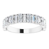 14K White 9/10 CTW Diamond Anniversary Band photo 3