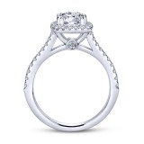 Gabriel & Co. 14k White Gold Contemporary Halo Engagement Ring photo 2