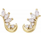 14K Yellow 1/4 CTW Diamond Earring Climbers photo 2