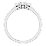 14K White 1/5 CTW Anniversary Band photo 2