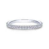 Gabriel & Co. 14k White Gold Contemporary Anniversary Wedding Band photo