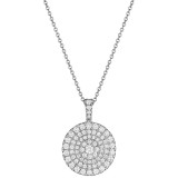 Henri Daussi 14k White Gold Diamond Pendant photo