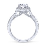 Gabriel & Co. 14k White Gold Entwined Halo Engagement Ring photo 2