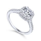 Gabriel & Co. 14k White Gold Entwined Halo Engagement Ring photo 3