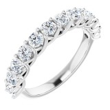 14K White 1 1/8 CTW Diamond Anniversary Band photo