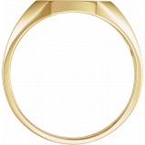 14K Yellow 14x12 mm Octagon Signet Ring photo 2