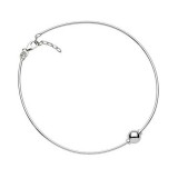 Sterling Silver Single Bead Anklet photo