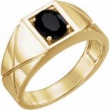 14K Yellow Onyx Ring photo