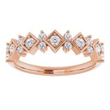 14K Rose 1/3 CTW Five-Stone Diamond Anniversary Band photo 3