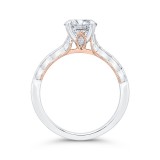 Shah Luxury 14K Two-Tone Gold Diamond Engagement Ring (Semi-Mount) photo 4