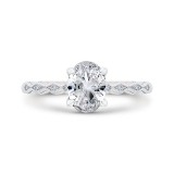 Shah Luxury 14K Two-Tone Gold Diamond Engagement Ring (Semi-Mount) photo