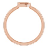 14K Rose Initial D Ring photo 2