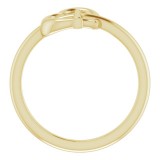 14K Yellow Heart Cross Ring photo 2