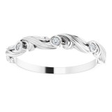 14K White .03 CTW Diamond Anniversary Band photo 3