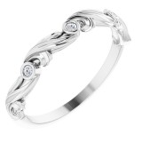 14K White .03 CTW Diamond Anniversary Band photo