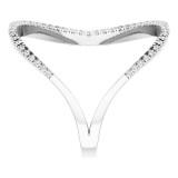 14K White 3/8 CTW Diamond Freeform Ring photo 4