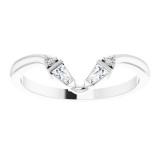 14K White 1/6 CTW Diamond Matching Band photo 3