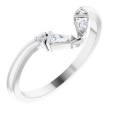 14K White 1/6 CTW Diamond Matching Band photo