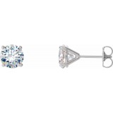 14K White 2 CTW Diamond 4-Prong Cocktail-Style Earrings photo