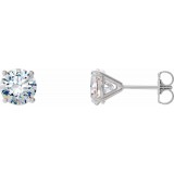 14K White 2 CTW Diamond 4-Prong Cocktail-Style Earrings photo