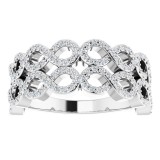 14K White 3/8 CTW Diamond Infinity-Inspired Ring photo 3