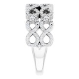 14K White 3/8 CTW Diamond Infinity-Inspired Ring photo 4