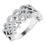 14K White 3/8 CTW Diamond Infinity-Inspired Ring photo