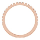 14K Rose 1/4 CTW Diamond French-Set Anniversary Band photo 2