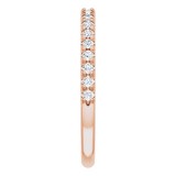 14K Rose 1/4 CTW Diamond French-Set Anniversary Band photo 4