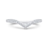 Shah Luxury 14K White Gold Diamond Wedding Band photo