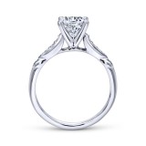 Gabriel & Co. 14k White Gold Victorian Straight Engagement Ring photo 2