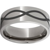 Titanium Flat Band with Infinity Laser Engraving photo