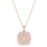 Henri Daussi 18k Rose Gold Diamond Pendant photo