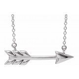 14K White Arrow 16-18 Necklace photo