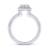 Gabriel & Co. 14k White Gold Contemporary Halo Engagement Ring photo 2