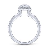 Gabriel & Co. 14k White Gold Contemporary Halo Engagement Ring photo 2