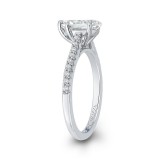 Shah Luxury 14K White Gold Pear Diamond Engagement Ring (Semi-Mount) photo 3